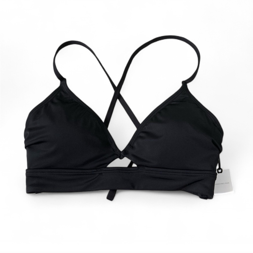 Black Strappy Bikini Top